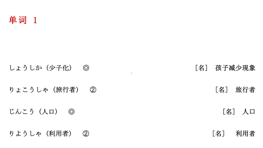 第45课 少子化が進んで日本の人にはだんだん減っていくでしょう ppt课件-高中日语新版标准日本语初级下册-.pptx_第3页