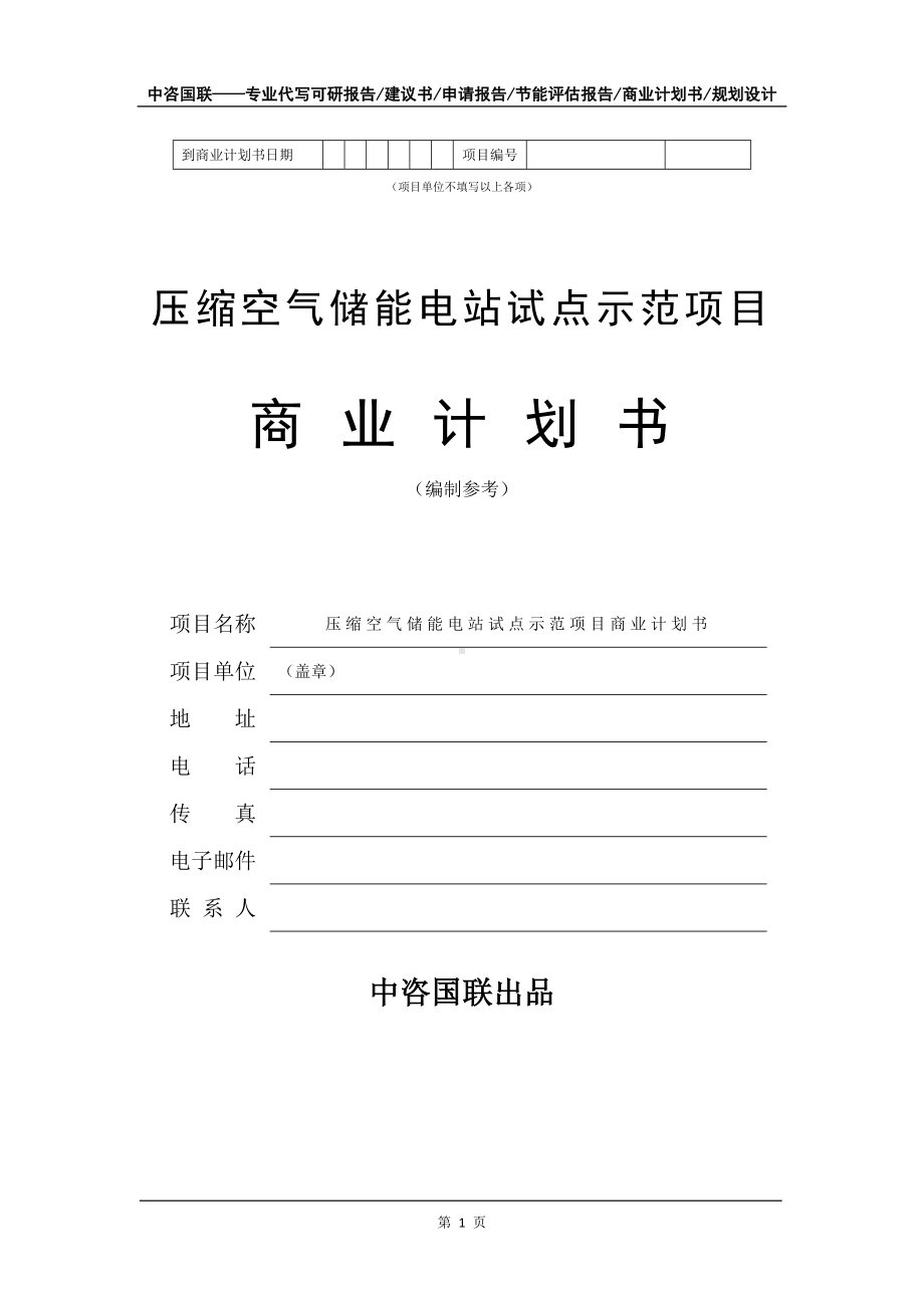 压缩空气储能电站试点示范项目商业计划书写作模板-融资.doc_第2页