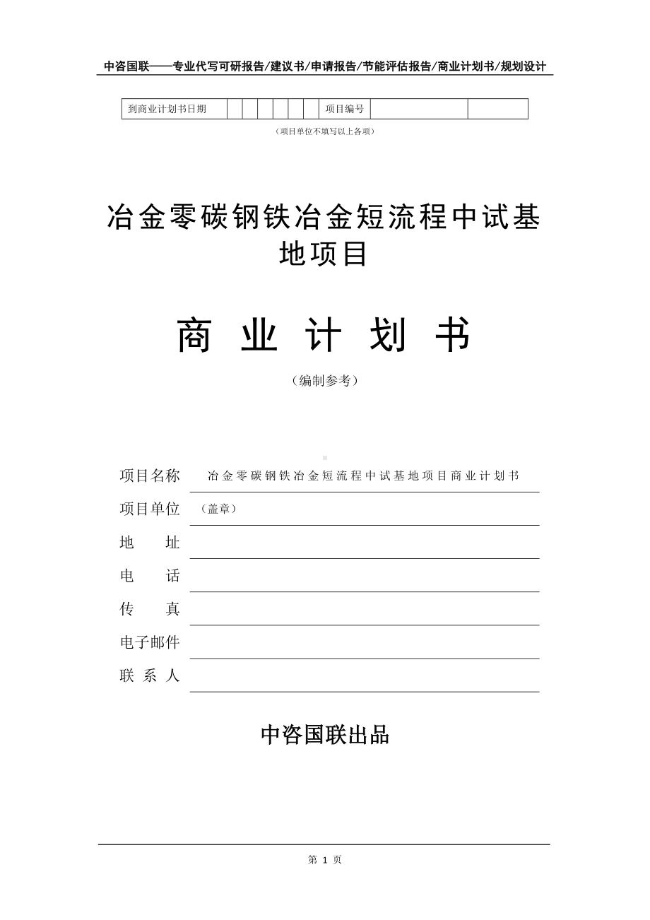 冶金零碳钢铁冶金短流程中试基地项目商业计划书写作模板-融资.doc_第2页