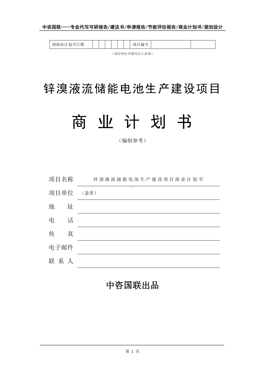 锌溴液流储能电池生产建设项目商业计划书写作模板-融资.doc_第2页