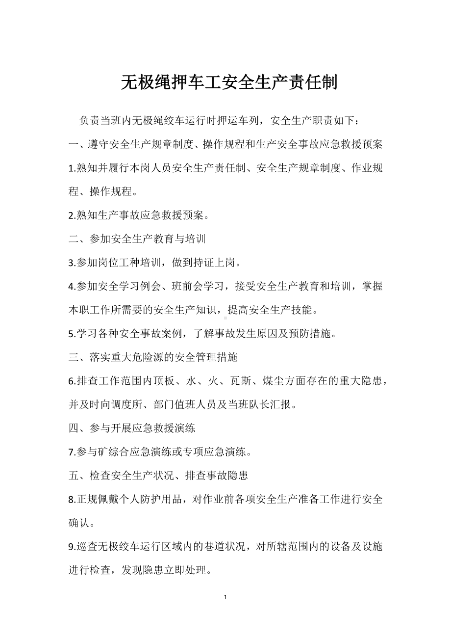 无极绳押车工安全生产责任制模板范本.docx_第1页