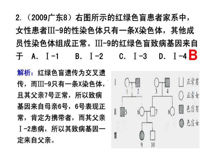 最近几年高考试题：伴性遗传(张).ppt_第3页