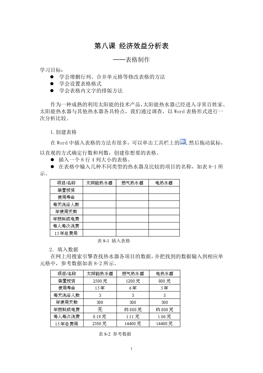 第八课 经济效益分析表-表格制作 ppt课件（共12张ppt）+教案-2023新浙教版（广西、宁波）七年级上册《信息技术》.rar