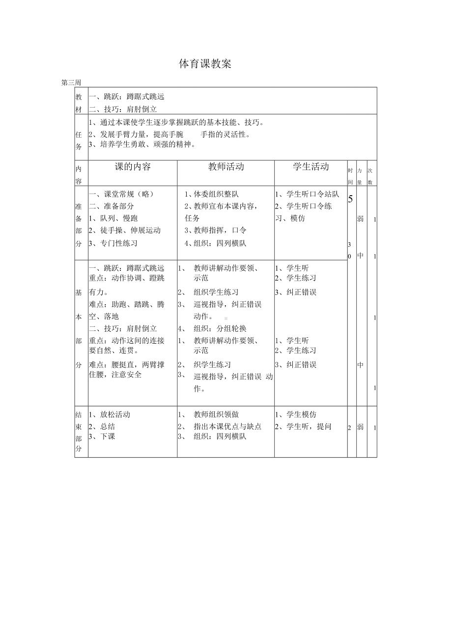 小学六年级上册体育教案.docx_第3页