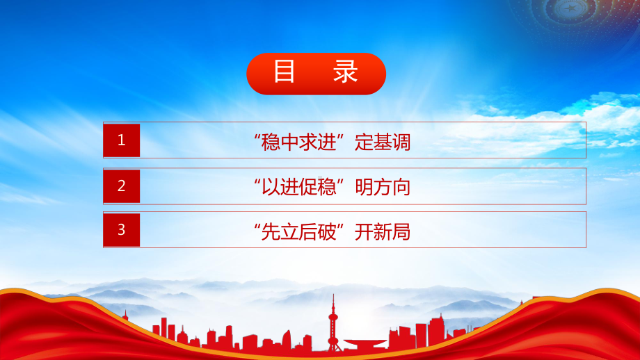 学习贯彻2023中央经济工作会议精神PPT坚持稳中求进以进促稳先立后破的经济发展方针PPT课件（带内容）.pptx_第3页