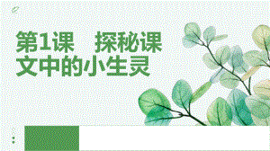 四年级上学期综合实践活动第1课探秘课文中的小生灵教学课件海天版（深圳用）.pptx