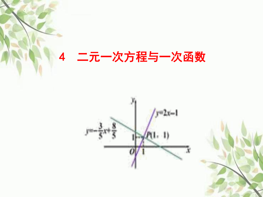 鲁教版七年级数学下册7.4二元一次方程与一次函数教学课件.pptx_第1页