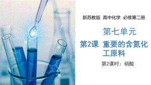 7.2.2重要的含氮化工原料（第2课时 硝酸） 课件 高中化学新苏教版必修第二册（2022-2023学年）.pptx