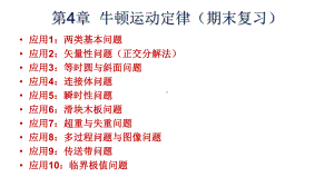 2024新人教版（2019）《高中物理》必修第一册第四章运动和力的关系 期末复习ppt课件 .pptx