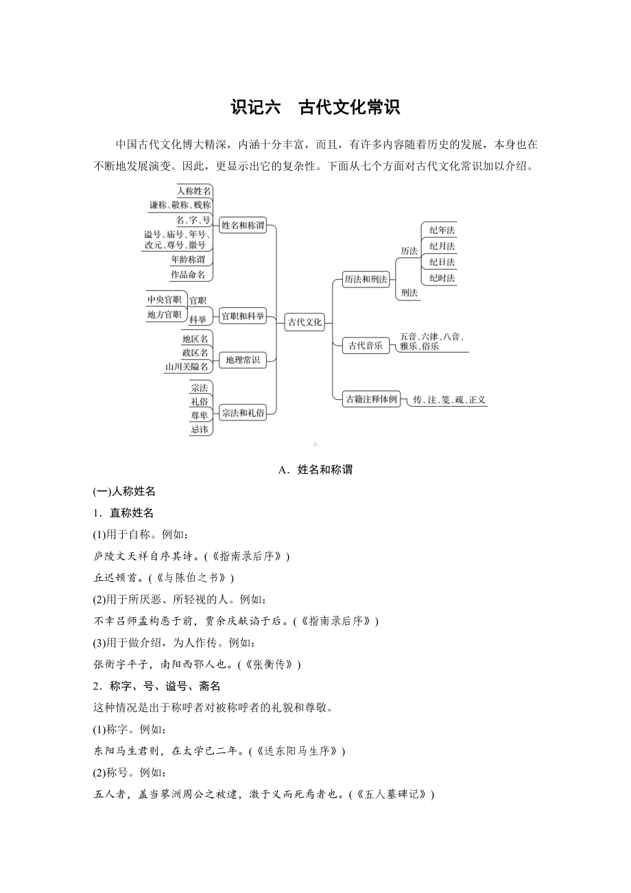 教考识记四　100例以上古代文化常识.docx_第1页