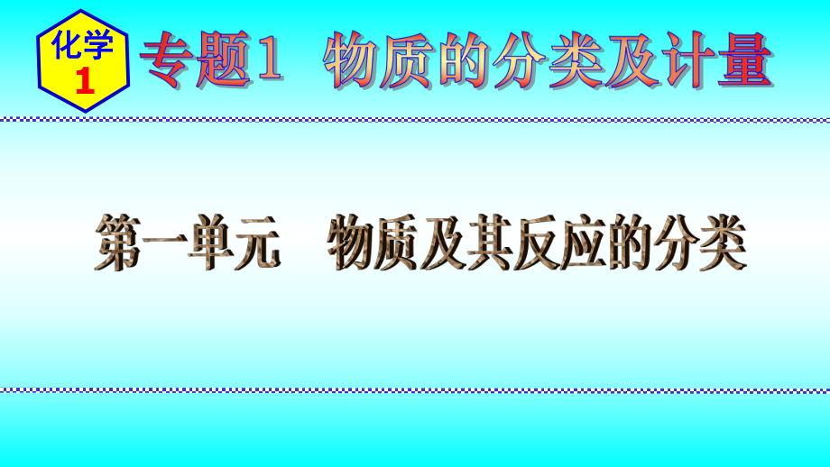 2024新苏教版（2020）《高中化学》必修第一册 专题一第一单元物质及其反应的分类 ppt课件.pptx_第1页