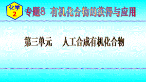 2024新苏教版（2020）《高中化学》必修第二册 专题8第3单元人工合成有机化合物 ppt课件.pptx