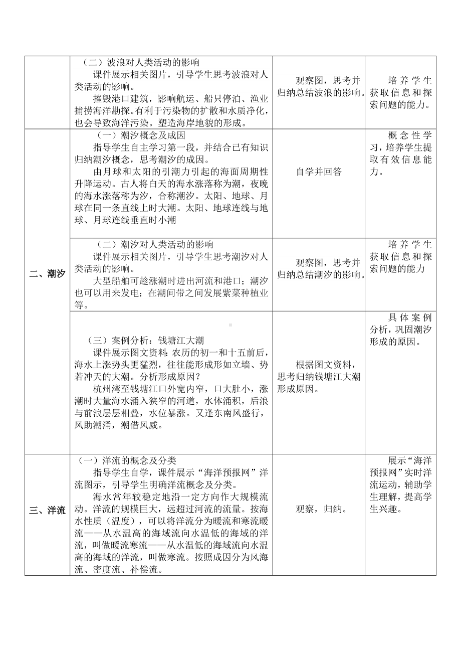 2.2.4 海水运动及其影响 教学设计-2024新鲁教版（2019）《高中地理》必修第一册.docx_第2页