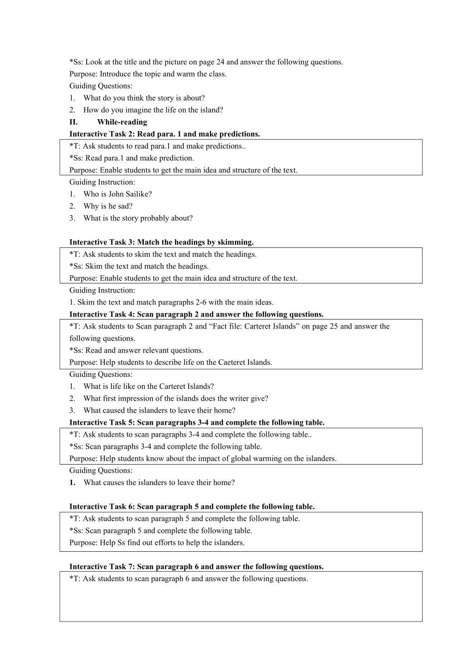 Unit 2 Making a Difference Reading and interaction 教学设计-2024新上教版（2020）《高中英语》选择性必修第一册.docx_第3页