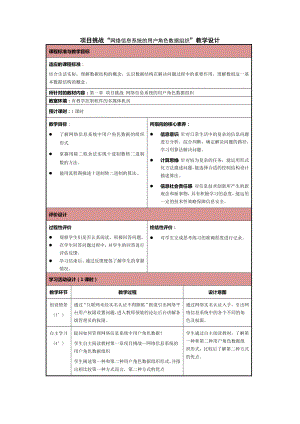 1.3 网络信息系统的用户角色数据组织 教学设计-2023新浙教版（2019）《高中信息技术》选修第一册.docx