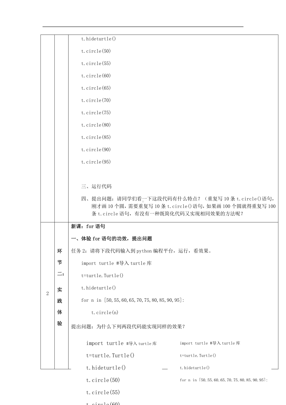 第二章2.3.3循环结构-for语句（第十三课时）-教学设计-2024新人教中图版（2019）《高中信息技术》必修第一册.docx_第2页