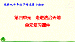 统编版七年级下册道德与法治第四单元 走进法治天地 单元复习课件85张.pptx