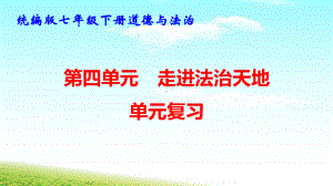 统编版七年级下册道德与法治第四单元 走进法治天地 复习课件60张.pptx