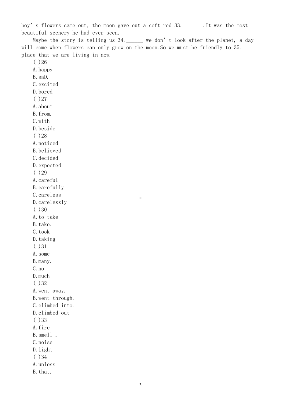 初中英语外研版九年级上册Module 12Unit 2练习题（附参考答案）.doc_第3页