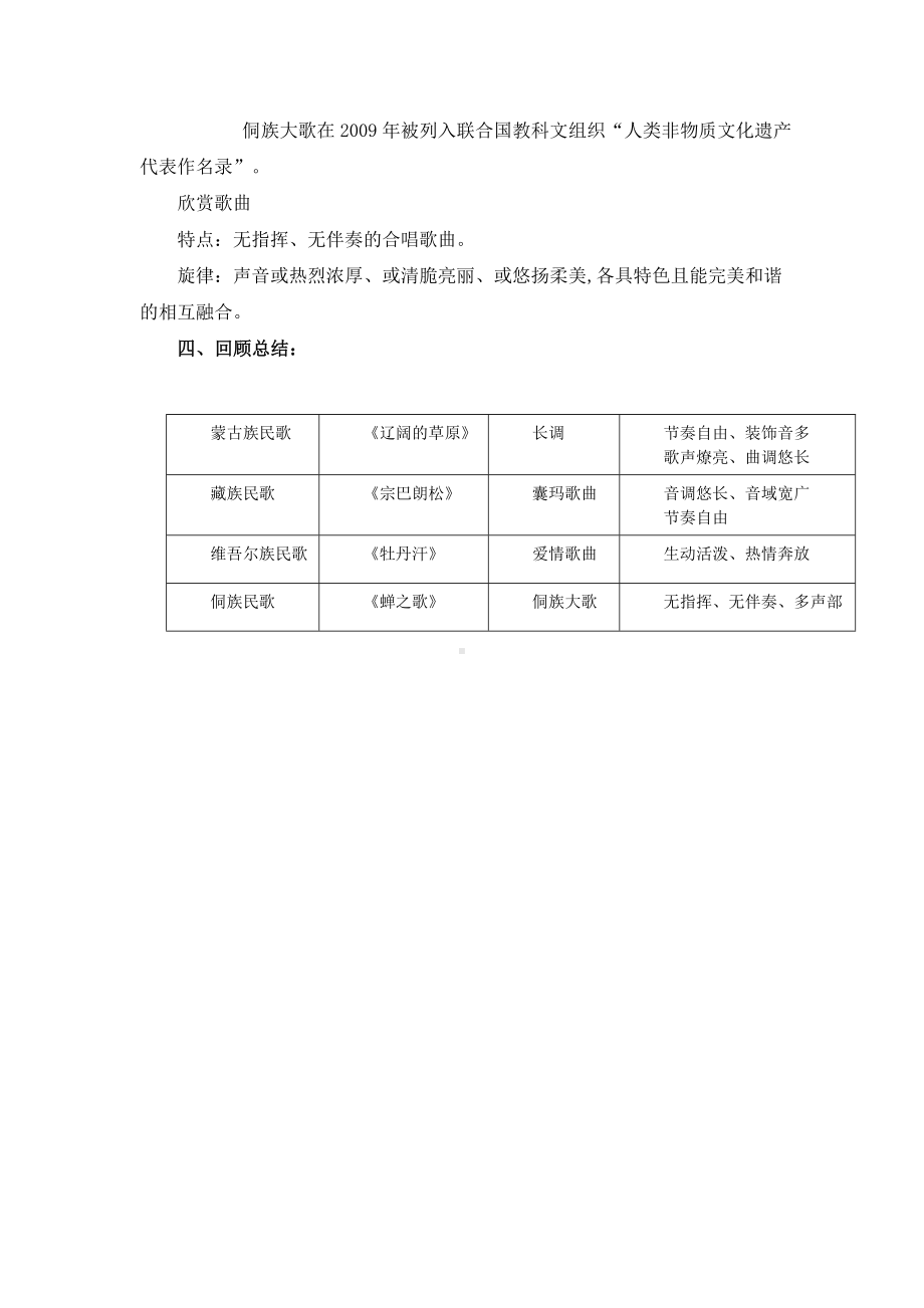 2.4 少数民族民歌 教案-2023新人音版（2019）《高中音乐》必修音乐鉴赏.docx_第3页