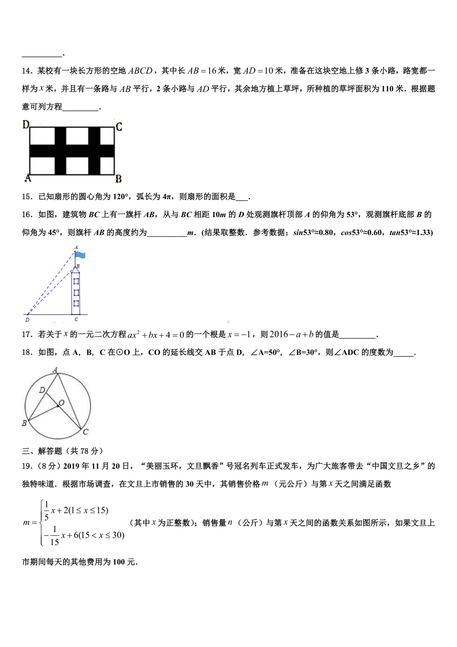 2023-2024学年福建省中学数学九上期末联考模拟试题.doc_第3页