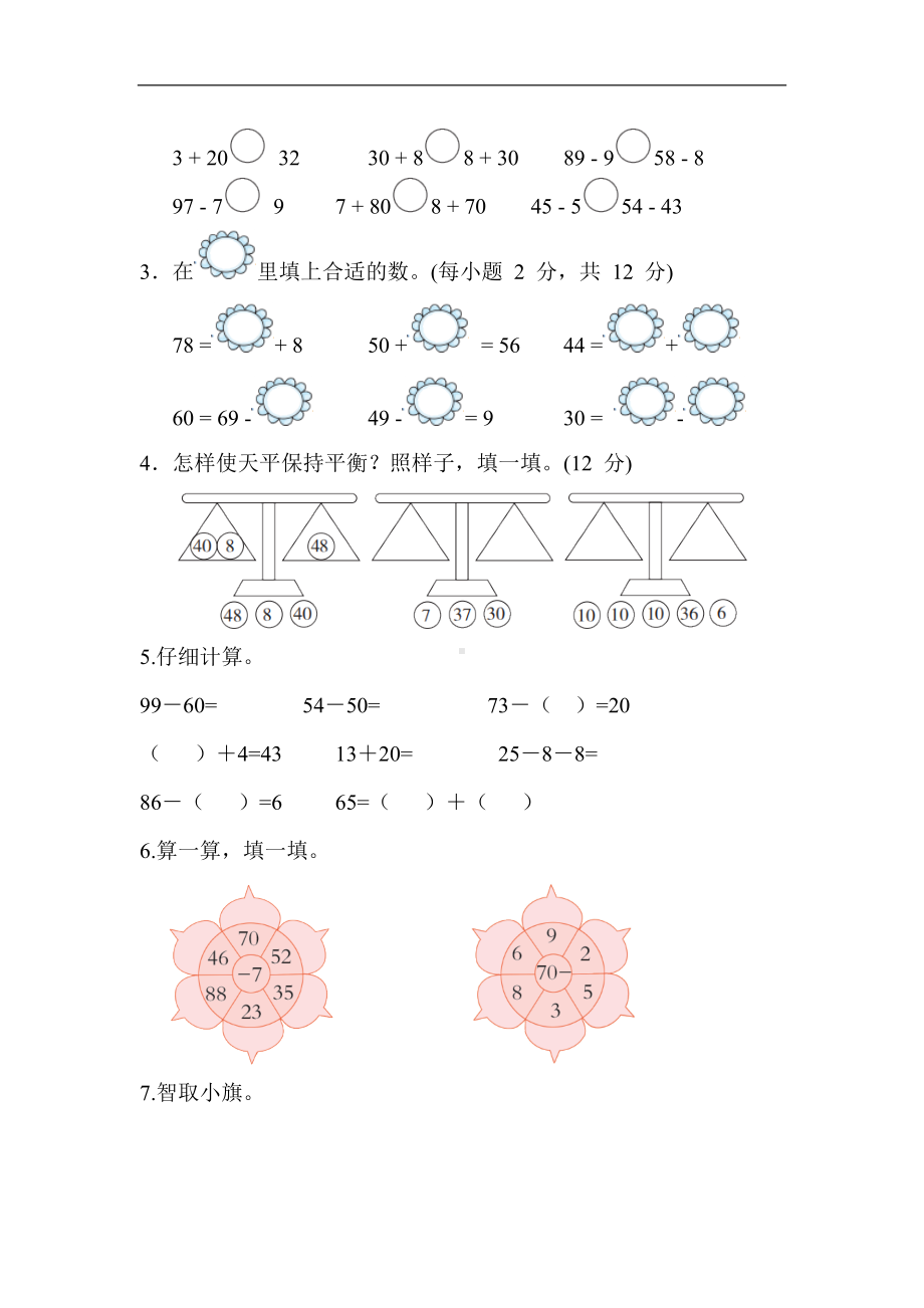 人教版数学一年级下册 期末复习难点提升- 整十数加一位数及相应减法.docx_第2页