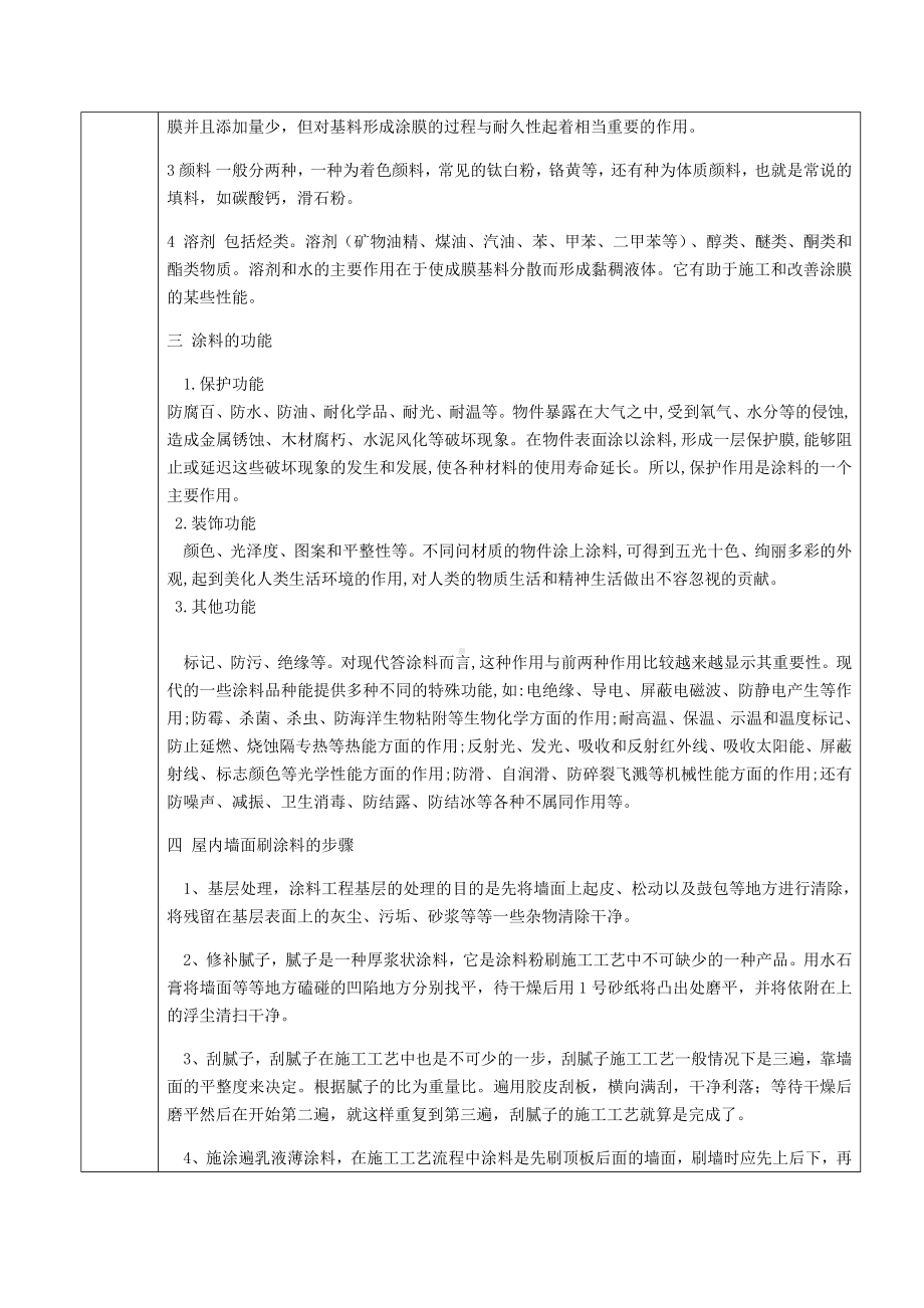 2024人民出版社版七年级下册《劳动技术》第四单元2课《涂料》教案.docx_第2页