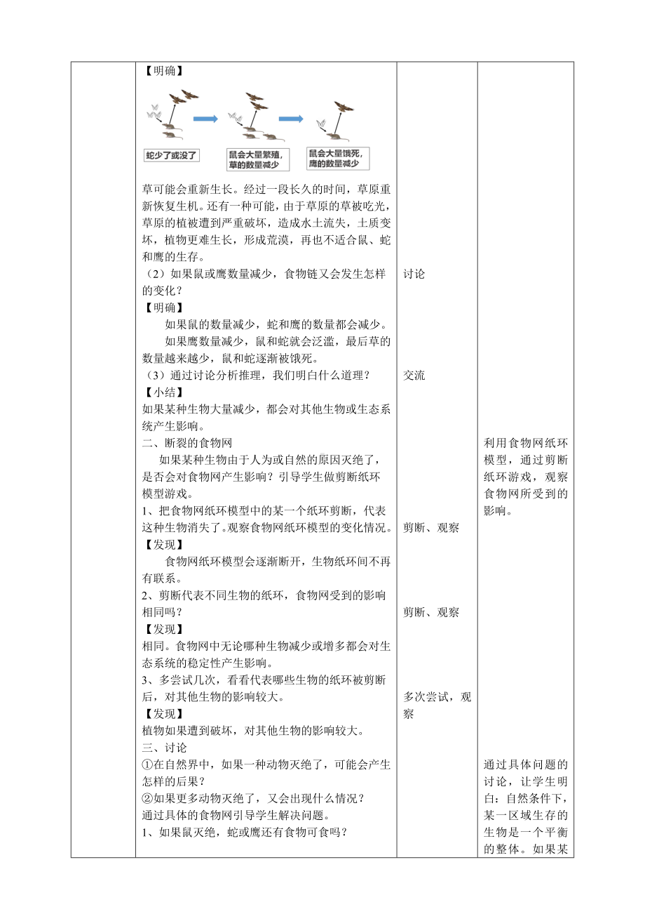 3.17《食物网中的生物》教案-2024新粤教粤科版六年级下册《科学》.doc_第2页