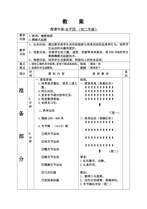 2024人教版八年级全一册《体育》第2章 田径蹲踞式起跑-教案.doc