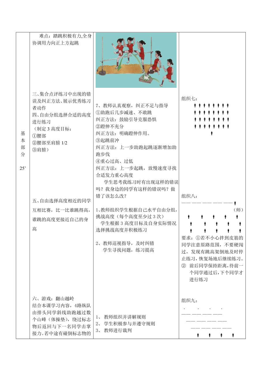 第2章田径跨越式跳高-教案-2024人教版七年级全一册《体育》.doc_第3页