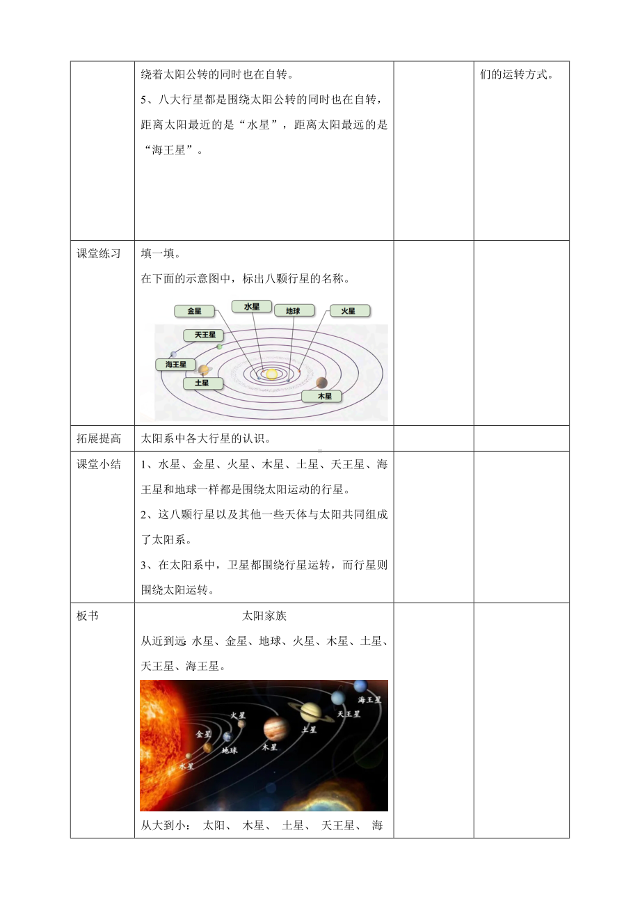 2024新粤教粤科版五年级下册《科学》21《太阳家族》教案.doc_第3页