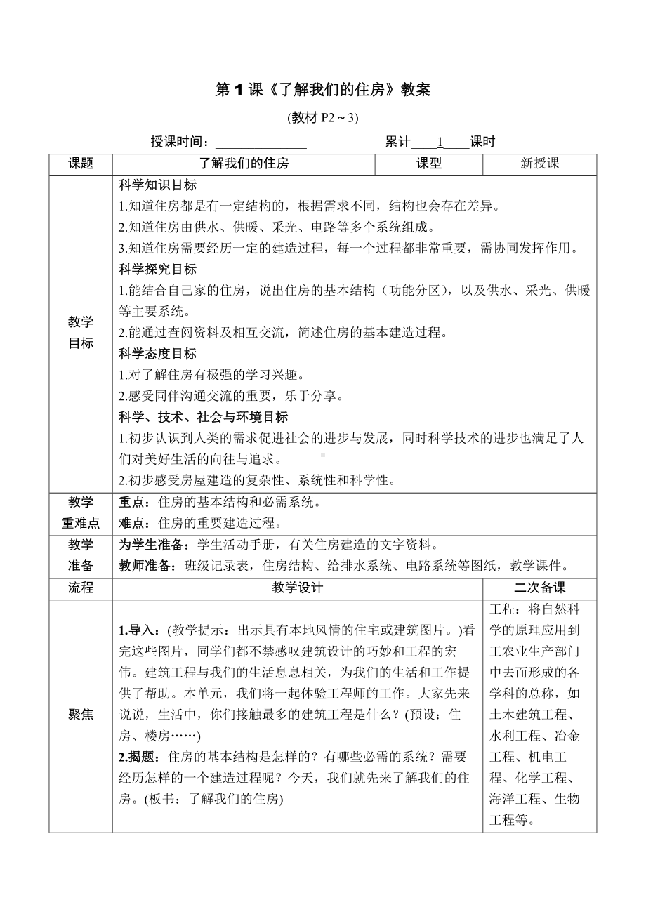 教科版六年级下册科学第一单元《小小工程师》教材分析及全部教案（定稿；共7课时）.docx_第3页