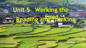 Unit5Working+the+Land+Reading+and+Thinking+（ppt课件）-2024新人教版（2019）《高中英语》选择性必修第一册.pptx