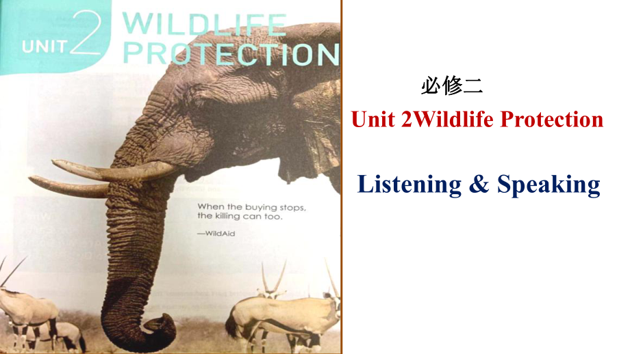 Unit 2 Wildlife Protection Listening and Speaking （ppt课件）-2024新人教版（2019）《高中英语》必修第二册.pptx_第1页