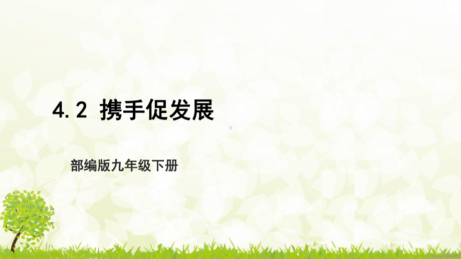 部编版九年级下册道德与法治4.2《携手促发展》课件.pptx_第1页