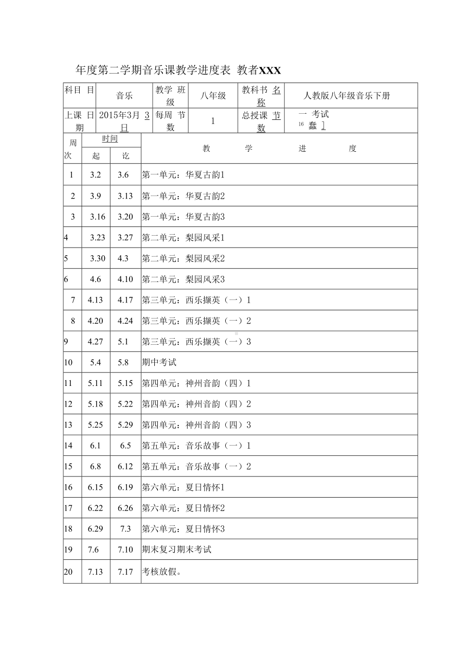 人教版八年级音乐下册教案 全册.docx_第2页