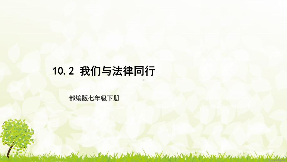 部编版七年级下册道德与法治第四单元10.2《我们与法律同行》课件.pptx_第1页