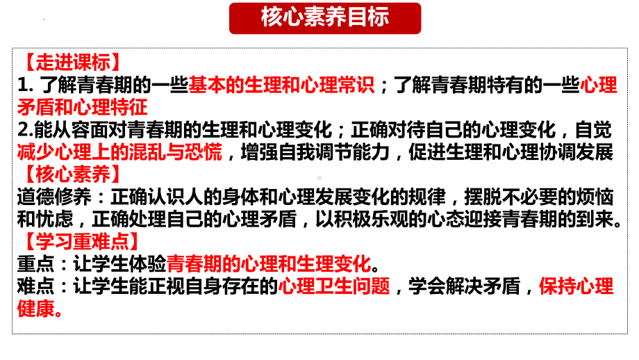 （核心素养目标）1.1 悄悄变化的我 ppt课件(共29张PPT) - 2024春统编版道德与法治七年级下册.pptx_第2页