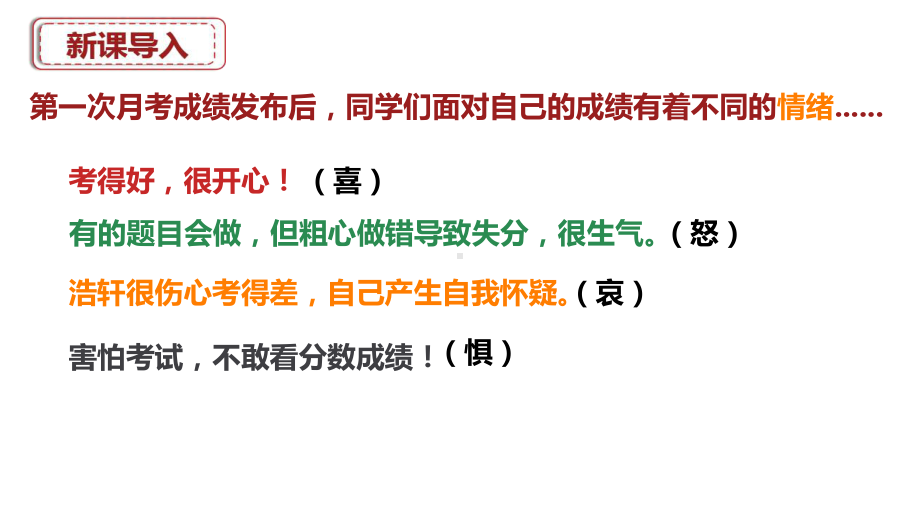 （核心素养目标）4.2 情绪的管理 ppt课件（17张PPT） - 2024春统编版道德与法治七年级下册.pptx_第1页