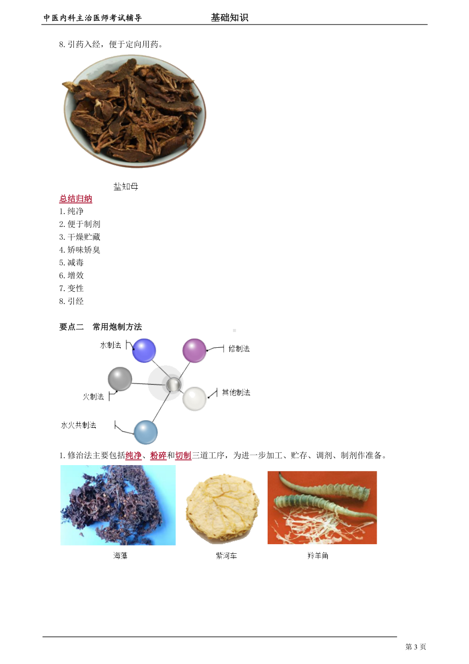 中医内科主治医师资格笔试基础知识考点解析 (14)：中药炮制.doc_第3页