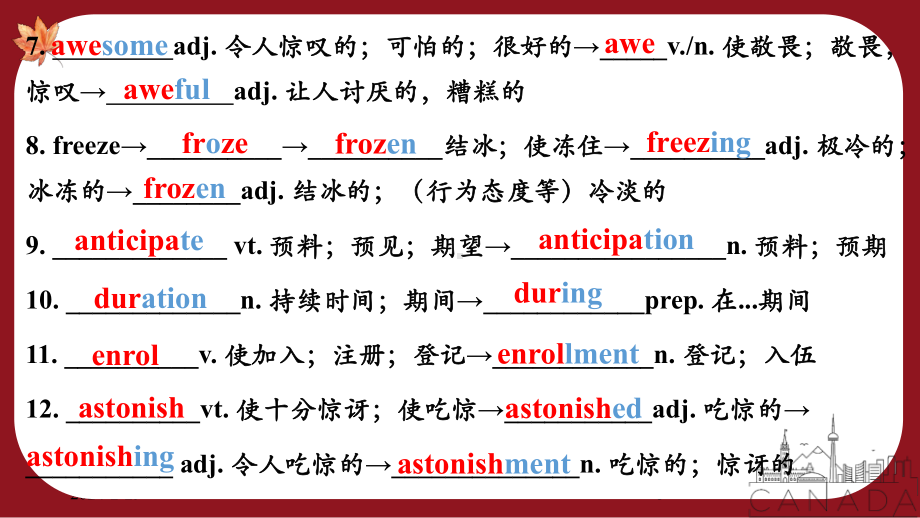 Unit 4 Journey Across a Vast Land Words and expressions （ppt课件）-2024新人教版（2019）《高中英语》选择性必修第二册.pptx_第3页