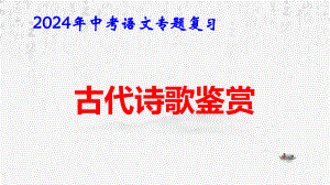 2024年中考语文专题复习：古代诗歌鉴赏 课件52张.pptx