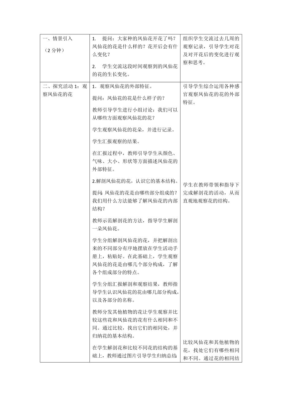 7《花、果实、种子》 教案-2024新人教鄂教版三年级下册《科学》.docx_第2页