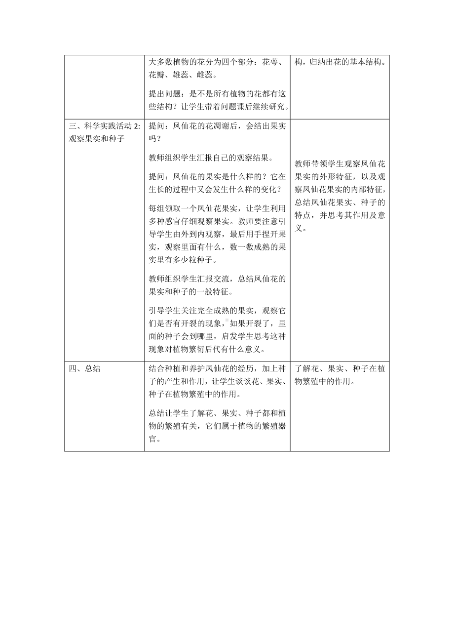 7《花、果实、种子》 教案-2024新人教鄂教版三年级下册《科学》.docx_第3页