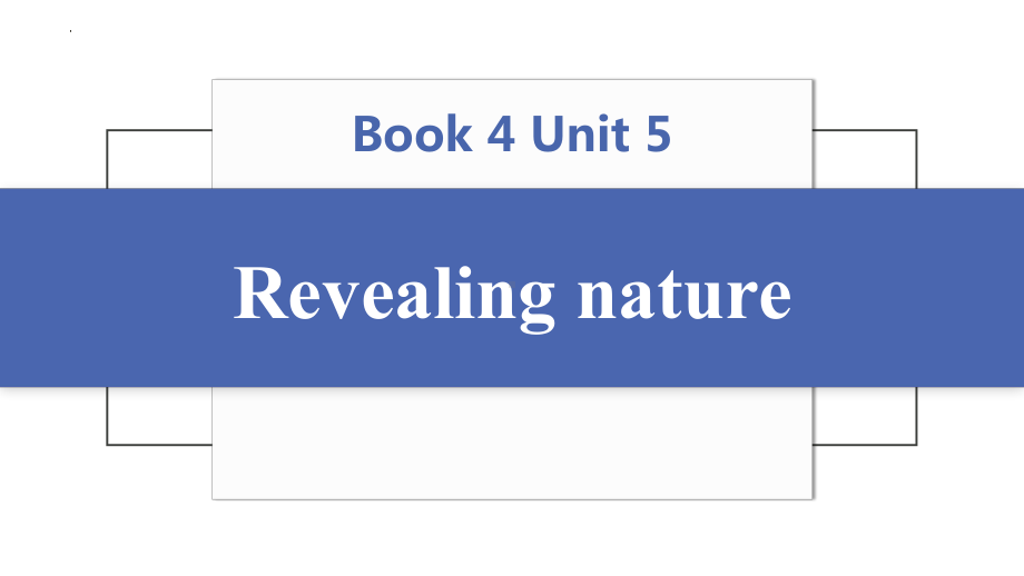 Unit 5 Revealing nature 知识默写清单（ppt课件）-2024新外研版（2019）《高中英语》选择性必修第一册.pptx_第1页