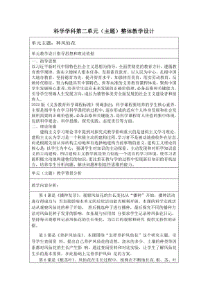 2024新人教鄂教版三年级下册《科学》第二单元《种凤仙花》单元备课（教案）.docx