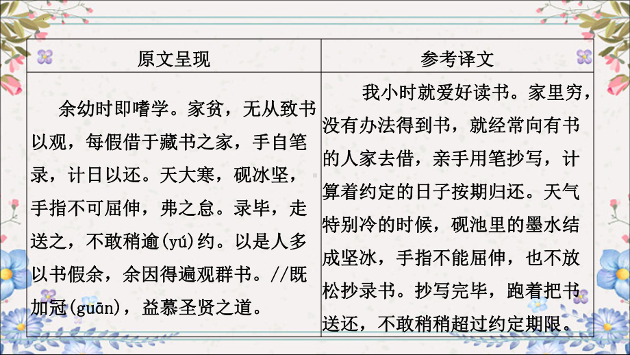 教材文言文梳理19.送东阳马生序 -2024年中考语文一轮复习ppt课件-2024年中考语文复习.pptx_第2页