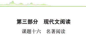 2024年中考语文一轮专项复习：《名著阅读》ppt课件-2024年中考语文复习.pptx