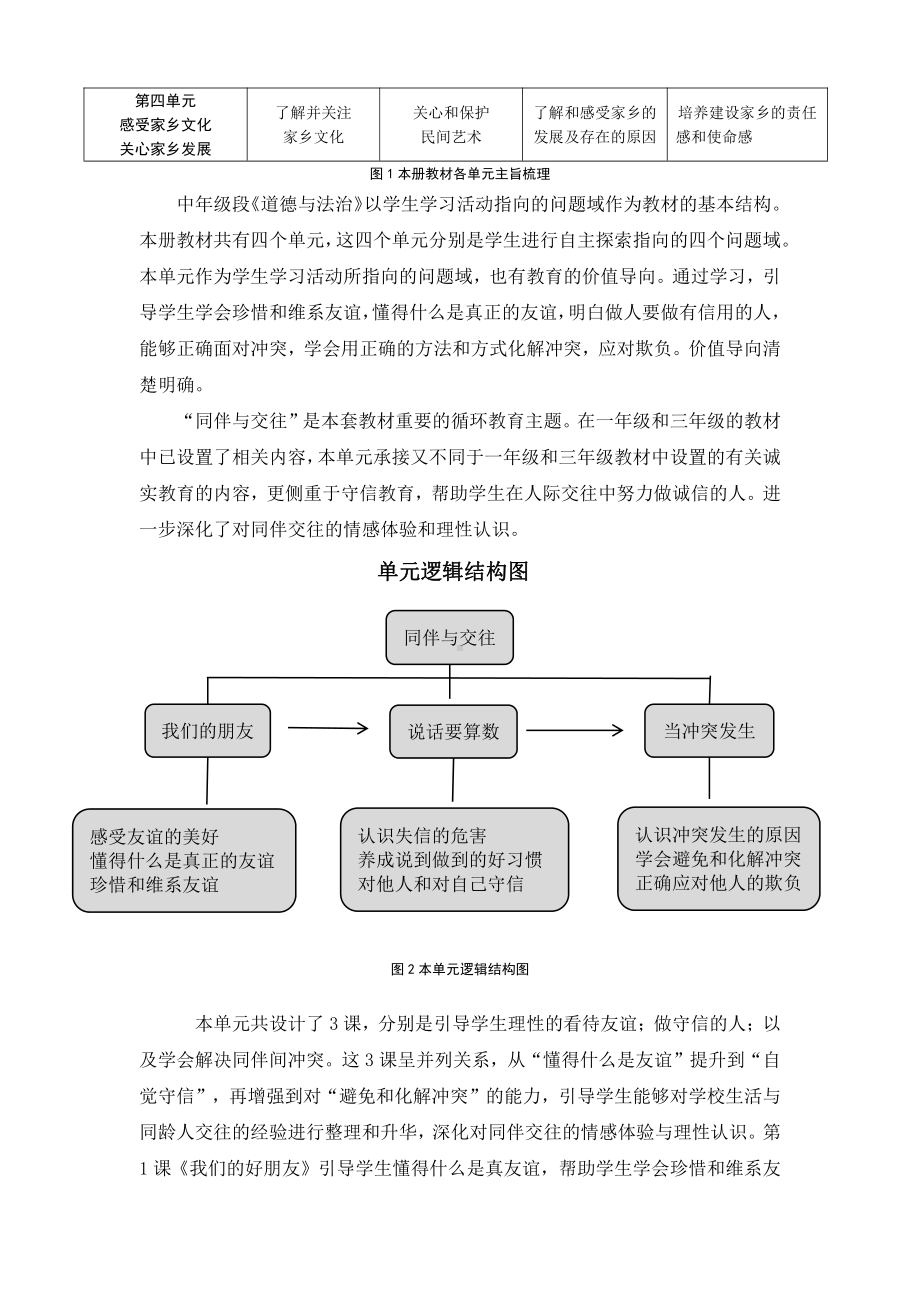 第3单元《同伴与交往》 单元作业设计-（统）部编版四年级上册《道德与法治》（pdf格式）.pdf_第2页