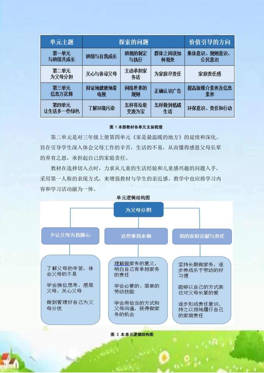 第2单元《为父母分担》 单元作业设计-（统）部编版四年级上册《道德与法治》（pdf格式）.pdf_第2页